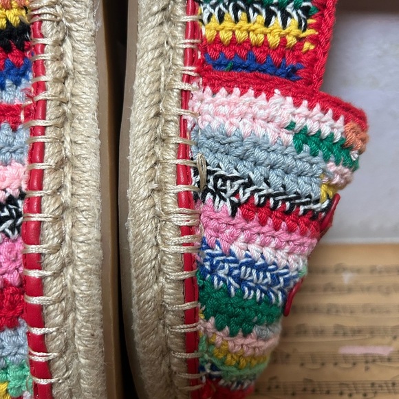 Aldo Santaclara Colorful Crochet Espadrilles with Red Detail 9 - Picture 10 of 16